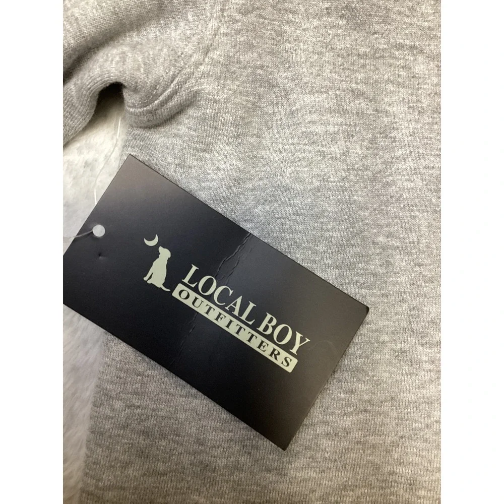 Local Boy Outfitters Youth Embossed Tractor Hoodie Gray Sweatshirt Y-S L0200033.